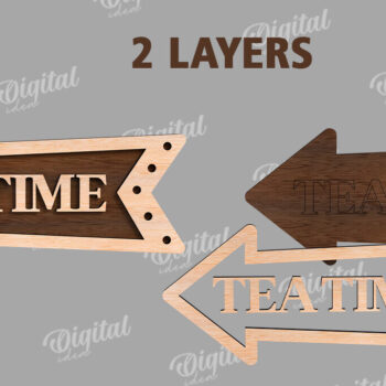 Intra απο ξύλο plywood 3mm-4mm πάχος – Ξύλινη πινακίδα με βέλος για ποτά Δίασταση  20x20 cm INTRAFABR-114546185 - Image 2