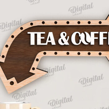 Intra απο ξύλο plywood 3mm-4mm πάχος – Ξύλινη πινακίδα με βέλος για ποτά Δίασταση  20x20 cm INTRAFABR-114546206 - Image 1