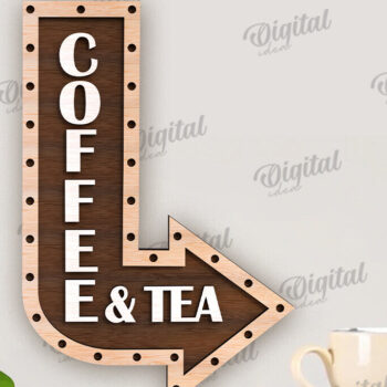 Intra απο ξύλο plywood 3mm-4mm πάχος – Ξύλινη πινακίδα με βέλος για ποτά Δίασταση  20x20 cm INTRAFABR-114546264 - Image 1