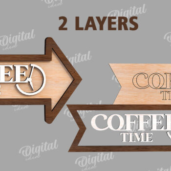 Intra απο ξύλο plywood 3mm-4mm πάχος – Ξύλινη πινακίδα με βέλος για ποτά Δίασταση  20x20 cm INTRAFABR-114546374 - Image 2