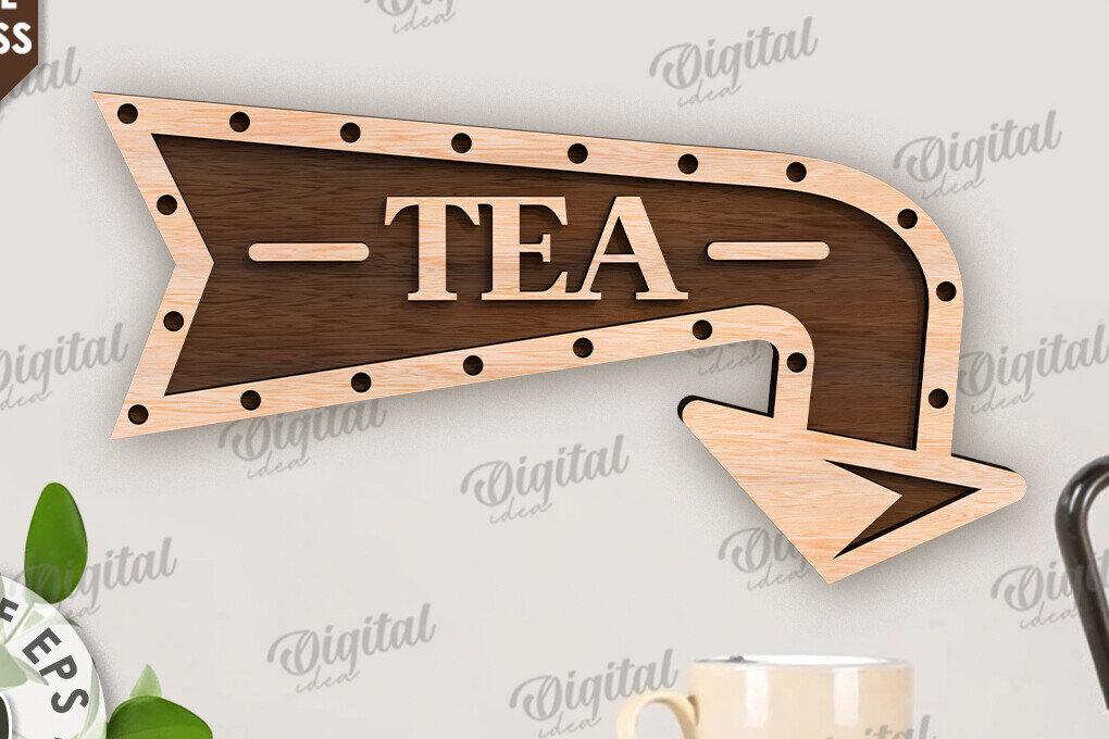 Intra απο ξύλο plywood 3mm-4mm πάχος – Ξύλινη πινακίδα με βέλος για ποτά Δίασταση  20x20 cm INTRAFABR-114545843