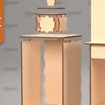 Intra απο ξύλο plywood 3mm-4mm πάχος – Ξύλινο Φθινοπωρινό Φανάρι Φθινοπωρινό Δίασταση  20x20 cm INTRAFABR-103439405 - Image 3