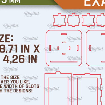Intra απο ξύλο plywood 3mm-4mm πάχος – Ξύλινο Φθινοπωρινό Φανάρι Φθινοπωρινό Δίασταση  20x20 cm INTRAFABR-103439467 - Image 2