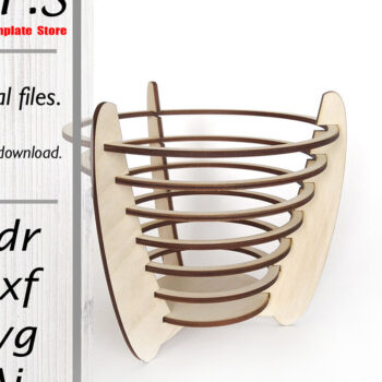 Intra απο ξύλο plywood 3mm-4mm πάχος – Ξύλινο καλάθι για λουλούδια και άλλες χρήσεις Δίασταση  20x20 cm INTRAFABR-95575055 - Image 1