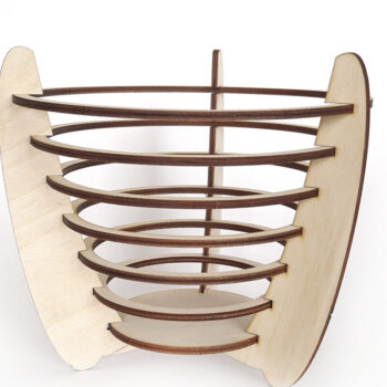 Intra απο ξύλο plywood 3mm-4mm πάχος – Ξύλινο καλάθι για λουλούδια και άλλες χρήσεις Δίασταση  20x20 cm INTRAFABR-95575055 - Image 3