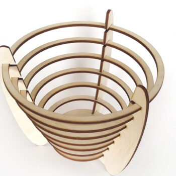 Intra απο ξύλο plywood 3mm-4mm πάχος – Ξύλινο καλάθι για λουλούδια και άλλες χρήσεις Δίασταση  20x20 cm INTRAFABR-95575055 - Image 4