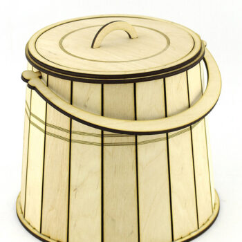 Intra απο ξύλο plywood 3mm-4mm πάχος – Ξύλινο καλάθι. Αρχείο κοπής με λέιζερ. Δίασταση  20x20 cm INTRAFABR-88360026 - Image 4