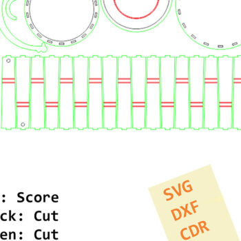 Intra απο ξύλο plywood 3mm-4mm πάχος – Ξύλινο καλάθι. Αρχείο κοπής με λέιζερ. Δίασταση  20x20 cm INTRAFABR-88360026 - Image 6