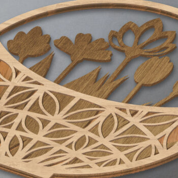 Intra απο ξύλο plywood 3mm-4mm πάχος – Δώρο ξύλινο καλάθι με λουλούδια Δίασταση  20x20 cm INTRAFABR-69225089 - Image 3