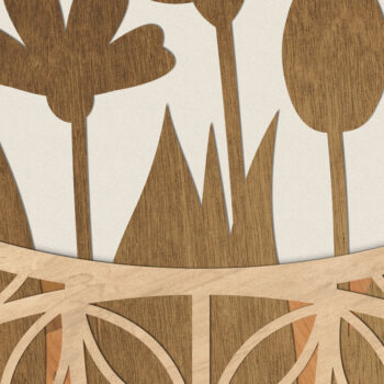 Intra απο ξύλο plywood 3mm-4mm πάχος – Δώρο ξύλινο καλάθι με λουλούδια Δίασταση  20x20 cm INTRAFABR-69225089 - Image 6