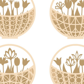 Intra απο ξύλο plywood 3mm-4mm πάχος – Δώρο ξύλινο καλάθι με λουλούδια Δίασταση  20x20 cm INTRAFABR-69225089 - Image 9