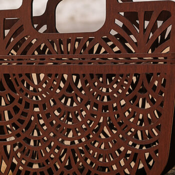 Intra απο ξύλο plywood 3mm-4mm πάχος – Ξύλινη τσάντα τσάντας παραλίας Δίασταση  20x20 cm INTRAFABR-123763353 - Image 3