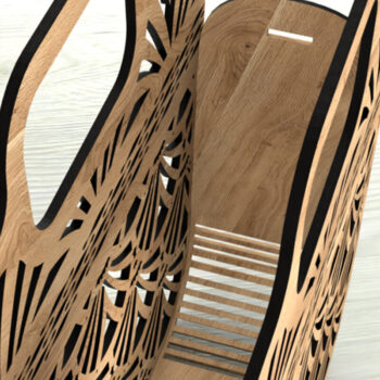 Intra απο ξύλο plywood 3mm-4mm πάχος – Ξύλινη τσάντα τσάντας παραλίας Δίασταση  20x20 cm INTRAFABR-123763353 - Image 4