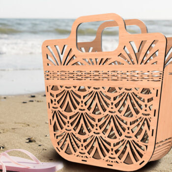 Intra απο ξύλο plywood 3mm-4mm πάχος – Ξύλινη τσάντα τσάντας παραλίας Δίασταση  20x20 cm INTRAFABR-123763353 - Image 5