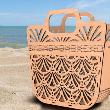 Intra απο ξύλο plywood 3mm-4mm πάχος – Ξύλινη τσάντα τσάντας παραλίας Δίασταση  20x20 cm INTRAFABR-123763353 - Image 7