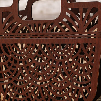 Intra απο ξύλο plywood 3mm-4mm πάχος – Ξύλινη τσάντα τσάντας παραλίας Δίασταση  20x20 cm INTRAFABR-123763353 - Image 8