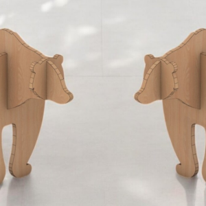 Intra απο ξύλο plywood 3mm-4mm πάχος – Ξύλινη αρκούδα - Αρχείο, Κοπή λέιζερ 089 Δίασταση  20x20 cm INTRAFABR-117800106