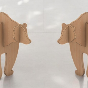 Intra απο ξύλο plywood 3mm-4mm πάχος – Ξύλινη αρκούδα - Αρχείο, Κοπή λέιζερ 089 Δίασταση  20x20 cm INTRAFABR-117800106 - Image 1