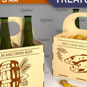 Intra απο ξύλο plywood 3mm-4mm πάχος – Ξύλινη θήκη μπύρας και λιχουδιών Δίασταση  20x20 cm INTRAFABR-95778582