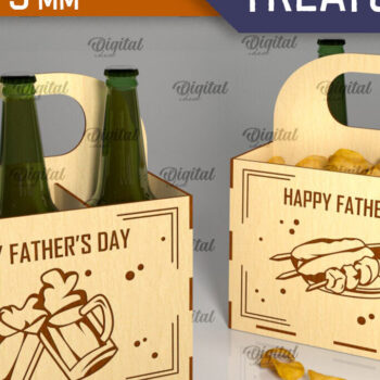 Intra απο ξύλο plywood 3mm-4mm πάχος – Ξύλινη θήκη μπύρας και λιχουδιών Δίασταση  20x20 cm INTRAFABR-95777099 - Image 1