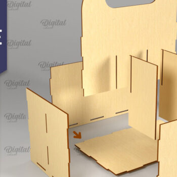 Intra απο ξύλο plywood 3mm-4mm πάχος – Ξύλινη θήκη μπύρας και λιχουδιών Δίασταση  20x20 cm INTRAFABR-95777099 - Image 3