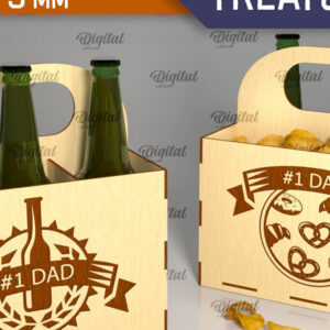 Intra απο ξύλο plywood 3mm-4mm πάχος – Ξύλινη θήκη μπύρας και λιχουδιών Δίασταση  20x20 cm INTRAFABR-95777850