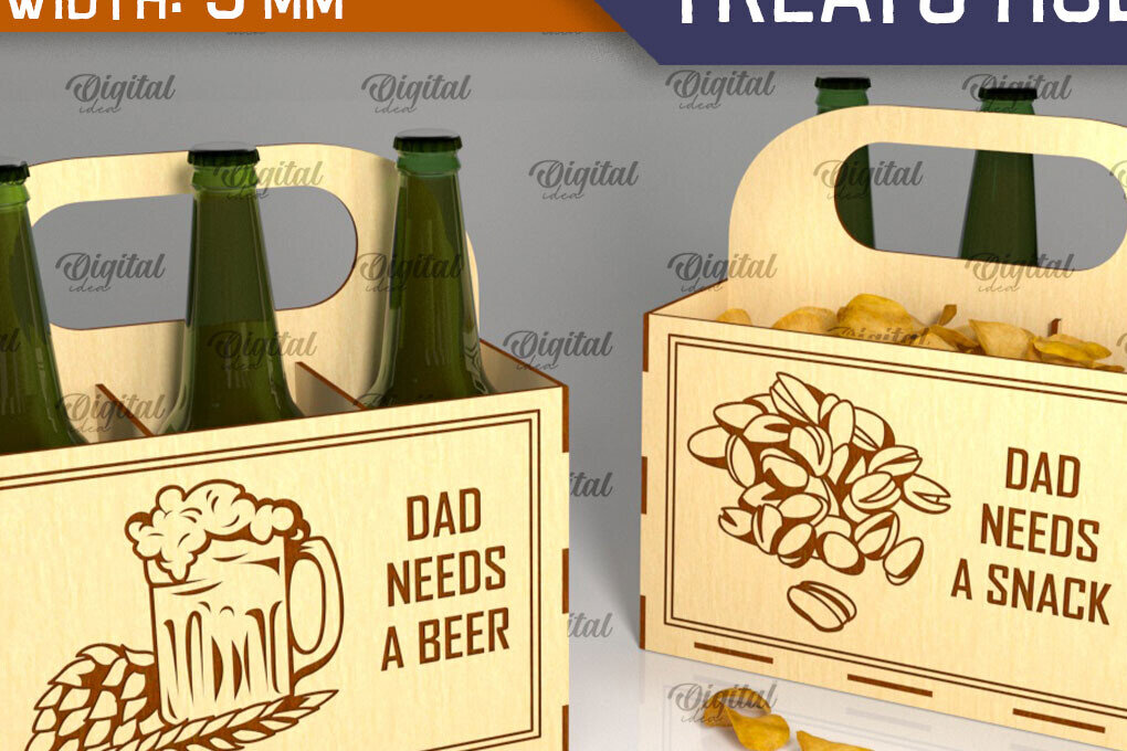 Intra απο ξύλο plywood 3mm-4mm πάχος – Ξύλινη θήκη μπύρας και λιχουδιών Δίασταση  20x20 cm INTRAFABR-95777888