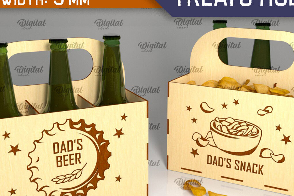 Intra απο ξύλο plywood 3mm-4mm πάχος – Ξύλινη θήκη μπύρας και λιχουδιών Δίασταση  20x20 cm INTRAFABR-95777938