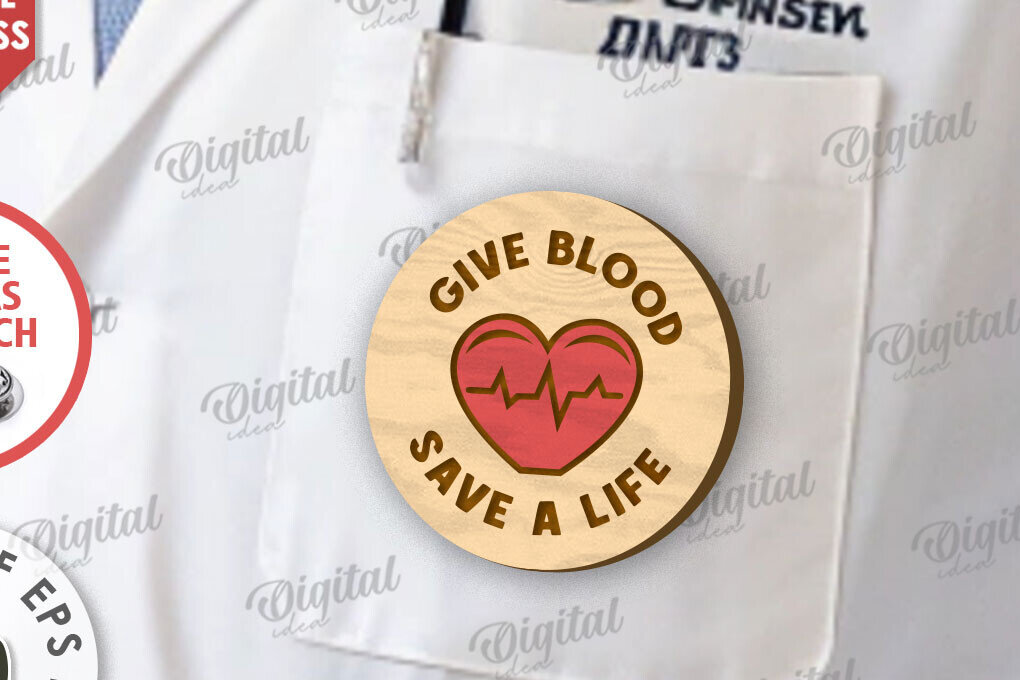 Intra απο ξύλο plywood 3mm-4mm πάχος – Ξύλινο Σήμα Αιμοδότη Δίασταση  20x20 cm INTRAFABR-111427330