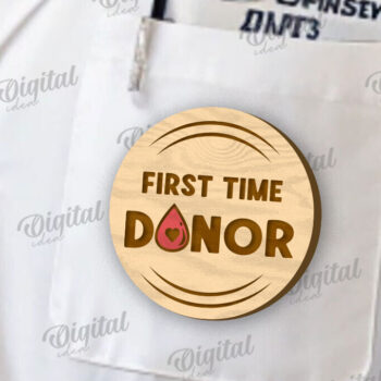 Intra απο ξύλο plywood 3mm-4mm πάχος – Ξύλινο Σήμα Αιμοδότη Δίασταση  20x20 cm INTRAFABR-111426879 - Image 1