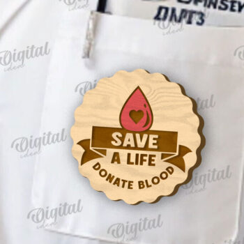 Intra απο ξύλο plywood 3mm-4mm πάχος – Ξύλινο Σήμα Αιμοδότη Δίασταση  20x20 cm INTRAFABR-111426904 - Image 1