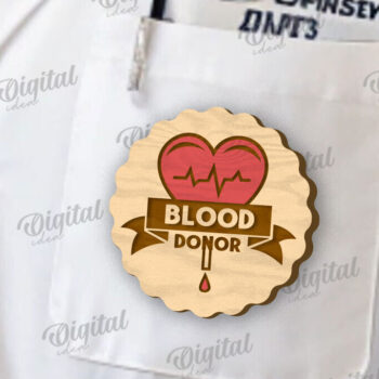 Intra απο ξύλο plywood 3mm-4mm πάχος – Ξύλινο Σήμα Αιμοδότη Δίασταση  20x20 cm INTRAFABR-111427118 - Image 1