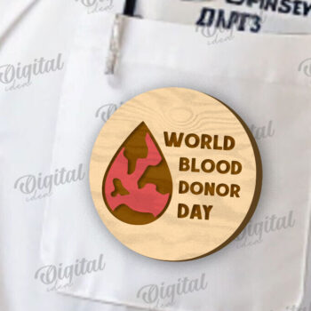 Intra απο ξύλο plywood 3mm-4mm πάχος – Ξύλινο Σήμα Αιμοδότη Δίασταση  20x20 cm INTRAFABR-111427211 - Image 1