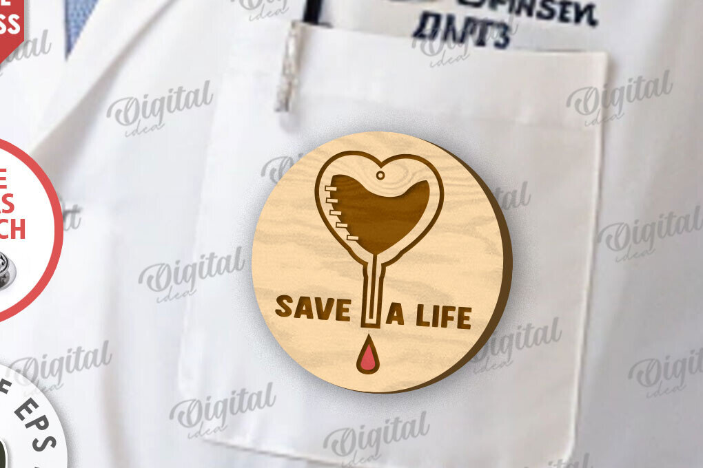 Intra απο ξύλο plywood 3mm-4mm πάχος – Ξύλινο Σήμα Αιμοδότη Δίασταση  20x20 cm INTRAFABR-111427245