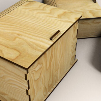 Intra απο ξύλο plywood 3mm-4mm πάχος – Ξύλινο Βιβλιοκούτι Σετ 3 τεμαχίων Δίασταση  20x20 cm INTRAFABR-125416286 - Image 5