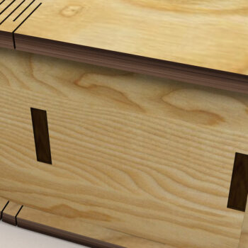 Intra απο ξύλο plywood 3mm-4mm πάχος – Ξύλινο Βιβλιοκούτι Σετ 3 τεμαχίων Δίασταση  20x20 cm INTRAFABR-125416286 - Image 7