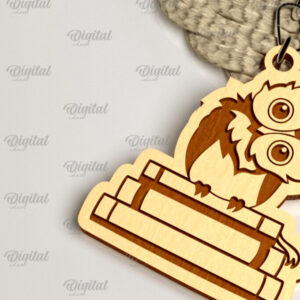 Intra απο ξύλο plywood 3mm-4mm πάχος – κοπής με λέιζερ μπρελόκ ξύλινο βιβλίο Δίασταση 5x5 cm INTRAFABR-100056570