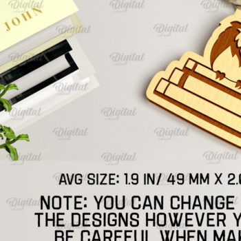 Intra απο ξύλο plywood 3mm-4mm πάχος –  κοπής με λέιζερ μπρελόκ ξύλινο βιβλίο Δίασταση  5x5 cm INTRAFABR-100056570 - Image 2