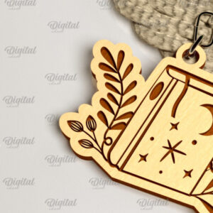 Intra απο ξύλο plywood 3mm-4mm πάχος – κοπής με λέιζερ μπρελόκ ξύλινο βιβλίο Δίασταση 5x5 cm INTRAFABR-100056646