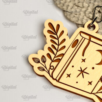 Intra απο ξύλο plywood 3mm-4mm πάχος –  κοπής με λέιζερ μπρελόκ ξύλινο βιβλίο Δίασταση  5x5 cm INTRAFABR-100056646 - Image 1