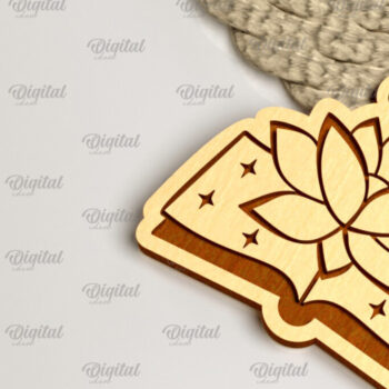 Intra απο ξύλο plywood 3mm-4mm πάχος –  κοπής με λέιζερ μπρελόκ ξύλινο βιβλίο Δίασταση  5x5 cm INTRAFABR-100056702 - Image 1