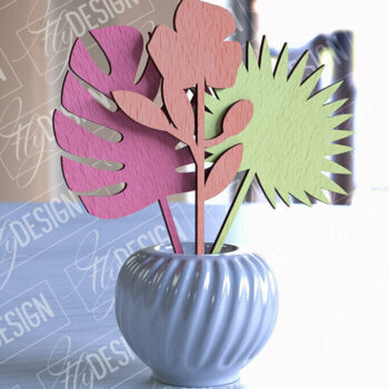 Intra απο ξύλο plywood 3mm-4mm πάχος –  Ξύλινης Ανθοδέσμης | Μπουκέτο λουλουδιών Δίασταση  20x20 cm INTRAFABR-92256760 - Image 1