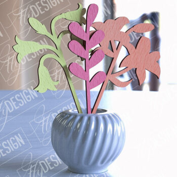 Intra απο ξύλο plywood 3mm-4mm πάχος –  Ξύλινης Ανθοδέσμης | Μπουκέτο λουλουδιών Δίασταση  20x20 cm INTRAFABR-92256784 - Image 1