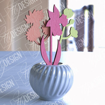 Intra απο ξύλο plywood 3mm-4mm πάχος –  Ξύλινης Ανθοδέσμης | Μπουκέτο λουλουδιών Δίασταση  20x20 cm INTRAFABR-92256866 - Image 1