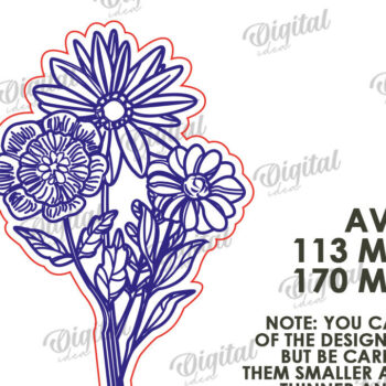 Intra απο ξύλο plywood 3mm-4mm πάχος – Ξύλινη ανθοδέσμη. Γιορτή της Μητέρας Δίασταση  20x20 cm INTRAFABR-116813719 - Image 2