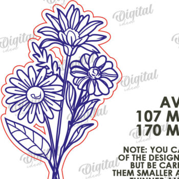 Intra απο ξύλο plywood 3mm-4mm πάχος – Ξύλινη ανθοδέσμη. Γιορτή της Μητέρας Δίασταση  20x20 cm INTRAFABR-116813747 - Image 2