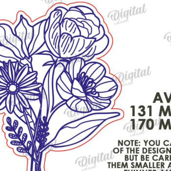 Intra απο ξύλο plywood 3mm-4mm πάχος – Ξύλινη ανθοδέσμη. Γιορτή της Μητέρας Δίασταση  20x20 cm INTRAFABR-116813833 - Image 2