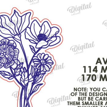 Intra απο ξύλο plywood 3mm-4mm πάχος – Ξύλινη ανθοδέσμη. Γιορτή της Μητέρας Δίασταση  20x20 cm INTRAFABR-116813891 - Image 2