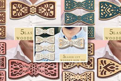 Intra απο ξύλο plywood 3mm-4mm πάχος – Ξύλινο παπιγιόν Bundle Δίασταση  20x20 cm INTRAFABR-97252384