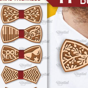 Intra απο ξύλο plywood 3mm-4mm πάχος – Δέσμη κοπής με λέιζερ με ξύλινα παπιγιόν Δίασταση  20x20 cm INTRAFABR-95711032